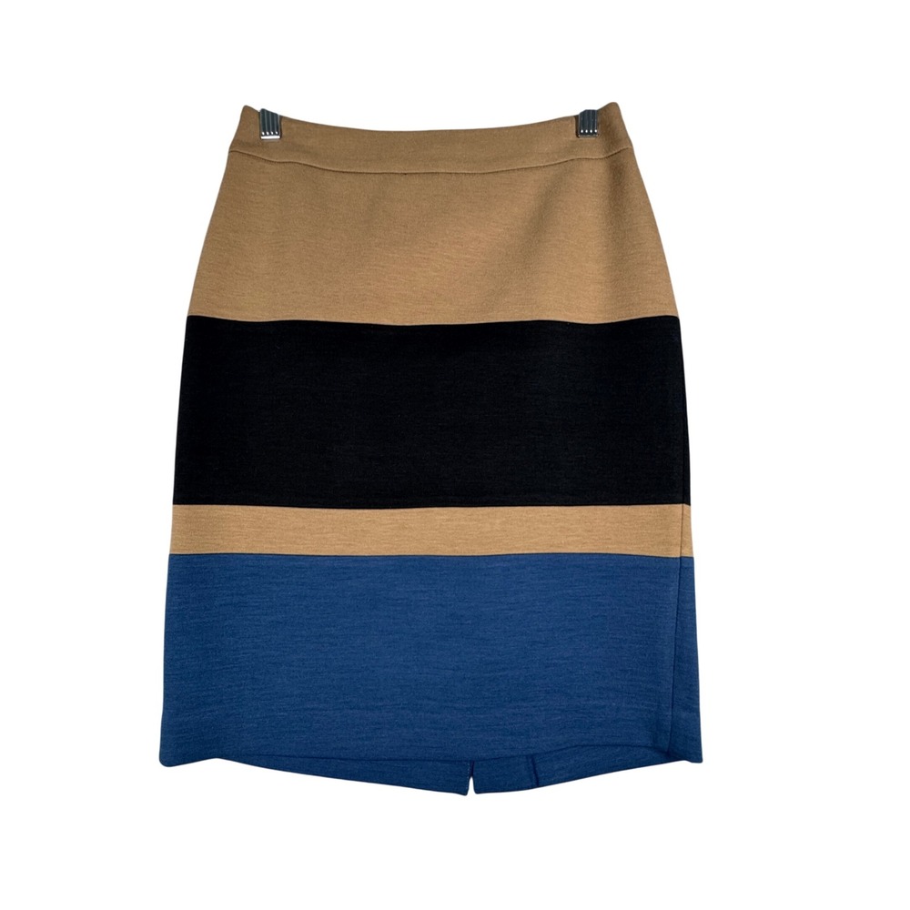 Mojo S. Phine‎ Color Block Pencil Skirt Fitted Career Wear to Work Skirt Size XS
